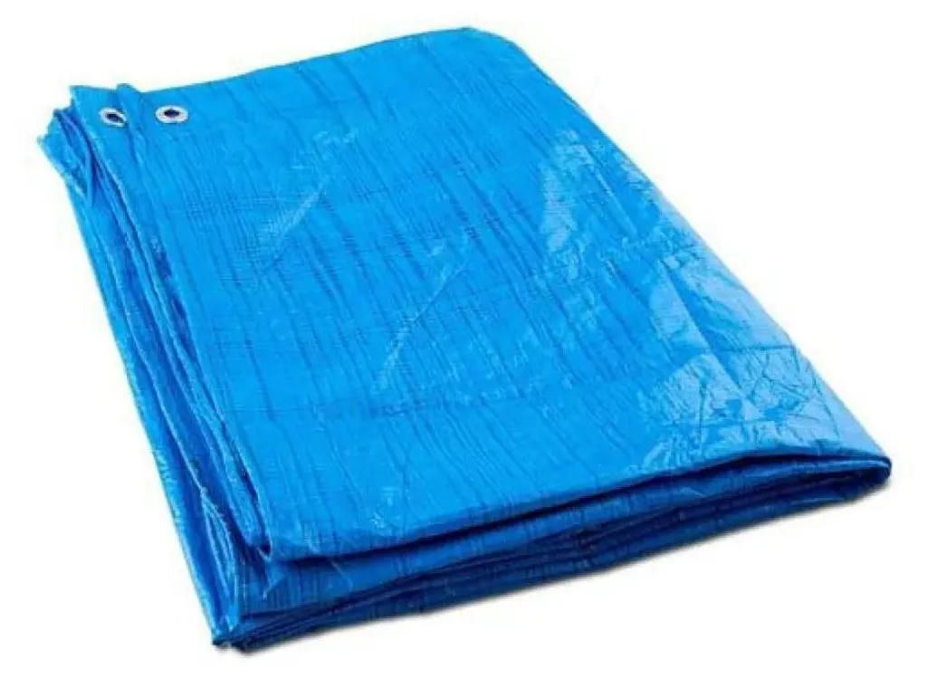 Bâche de protection renforcée Stoker 5x8 m bleu pour tout usage extérieur