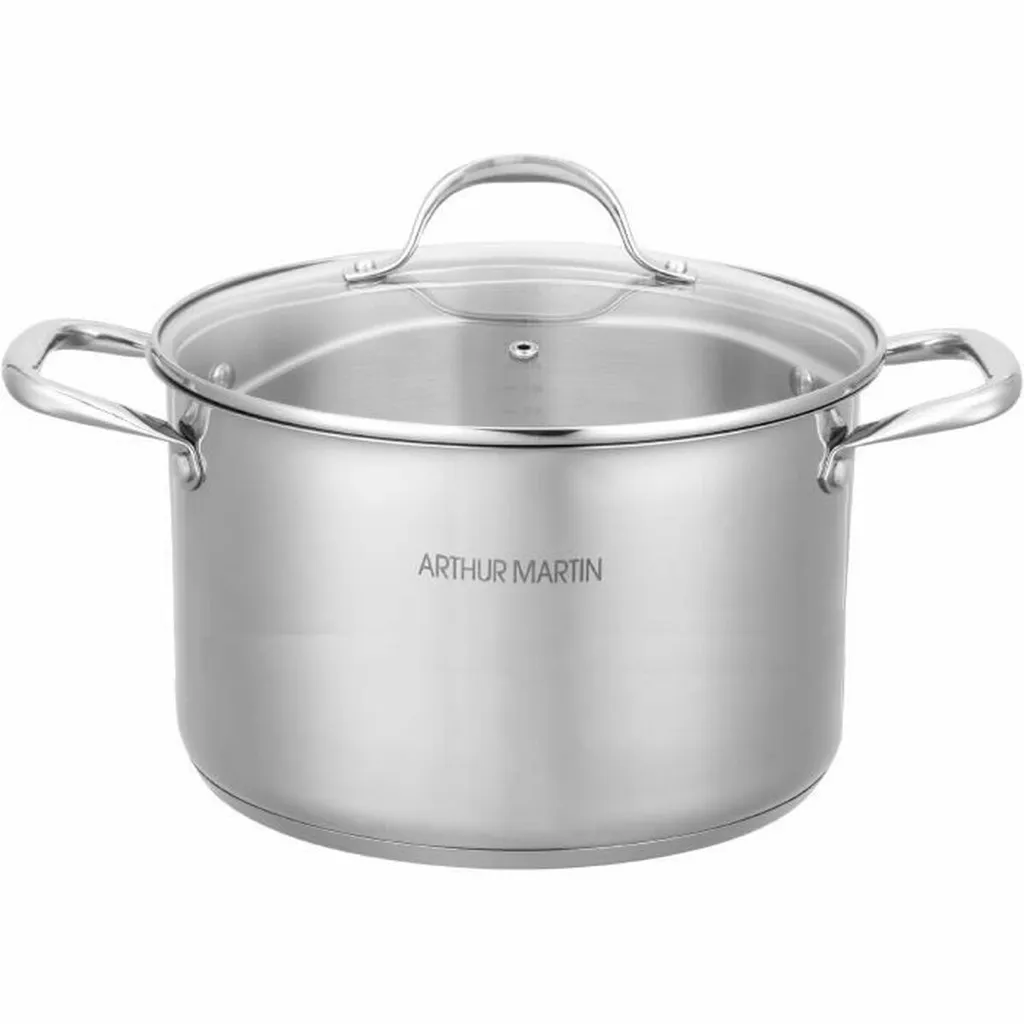 Casseruola di Design Arthur Martin AM0073 Ø 32 cm Acciaio e Vetro
