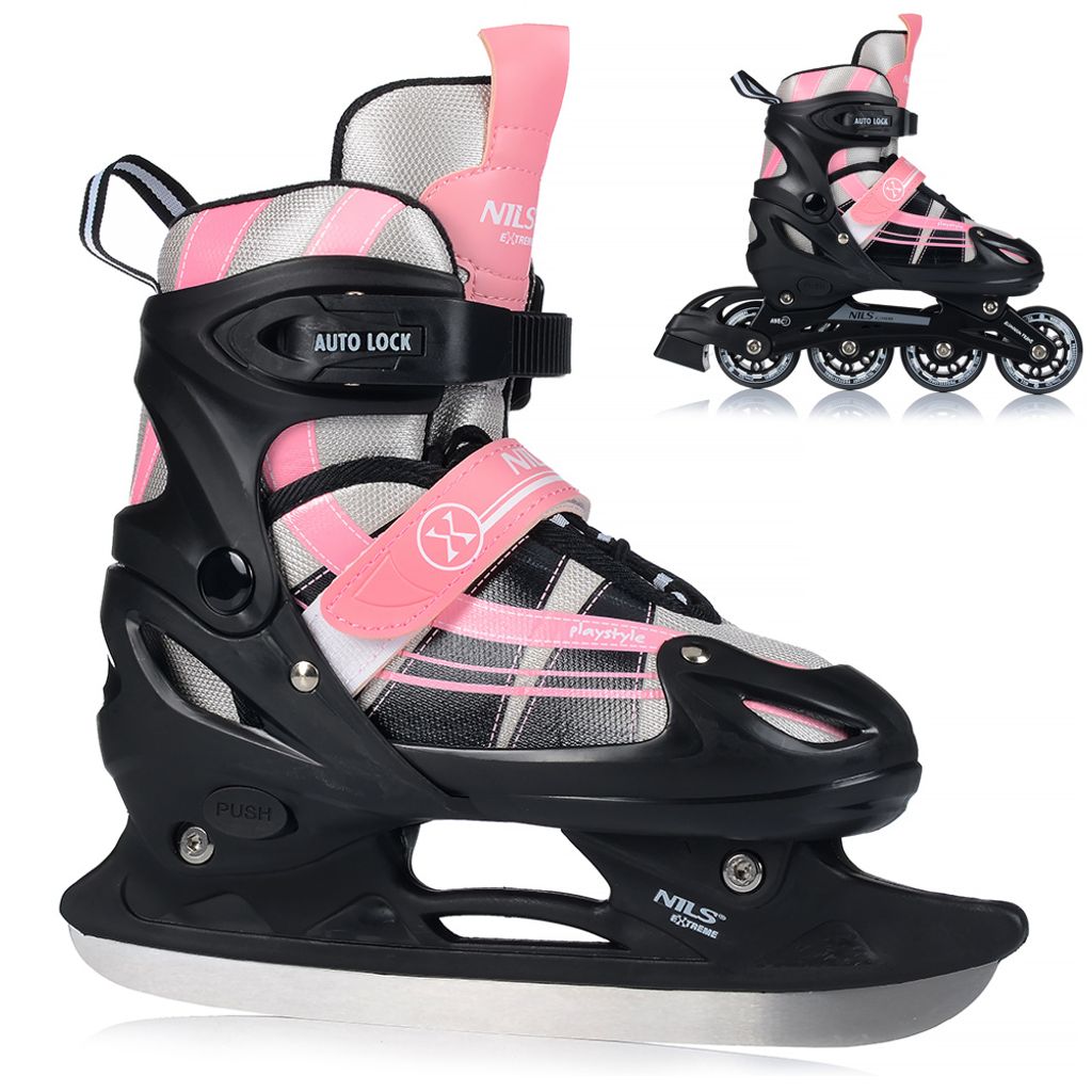 Brusle NILS Extreme NH18366A 2v1 černo-růžové Obrázek produktu 