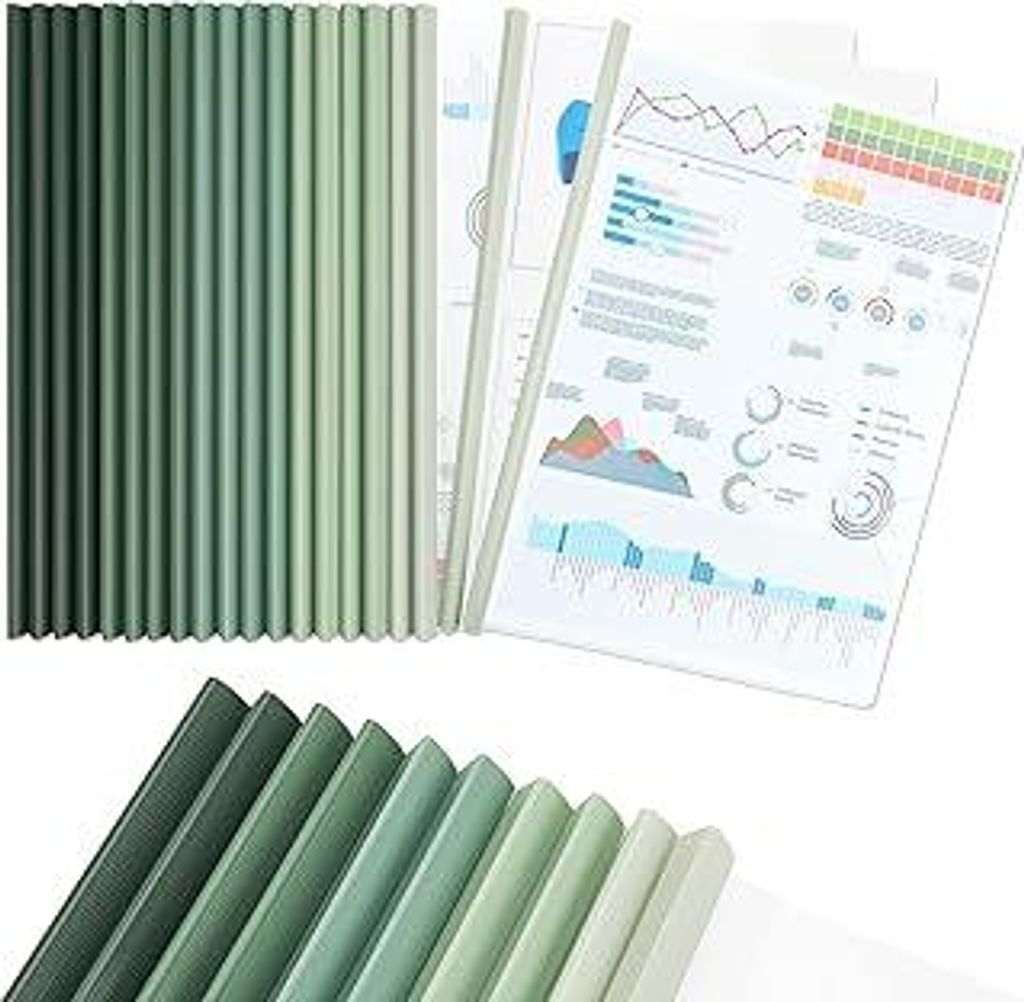 CC ODDHOME 20 Stück Klemmschienen A4, Rückenbreite 10 mm, Klemmmappe A4 90 Blatt Bindekapazität, Klemmhefter für Office Schule File Dokumente O...