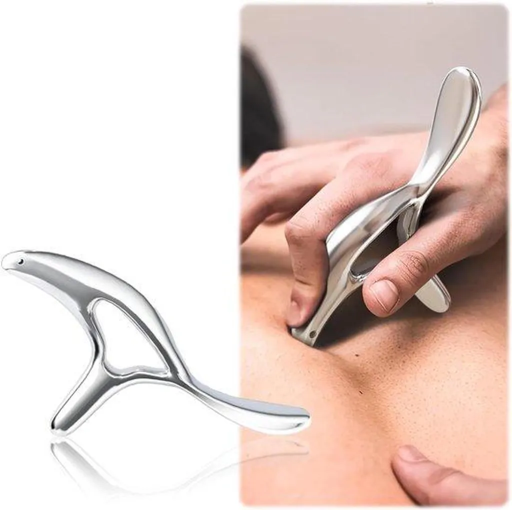 Gua Sha Inox anti-douleur pour massage des tissus et relâchement nuque