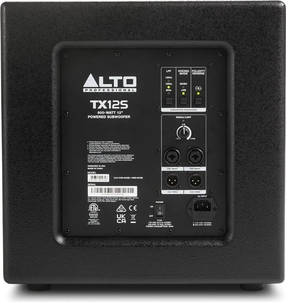 Subwoofer actif de sonorisation Alto Professional TX 12S compact