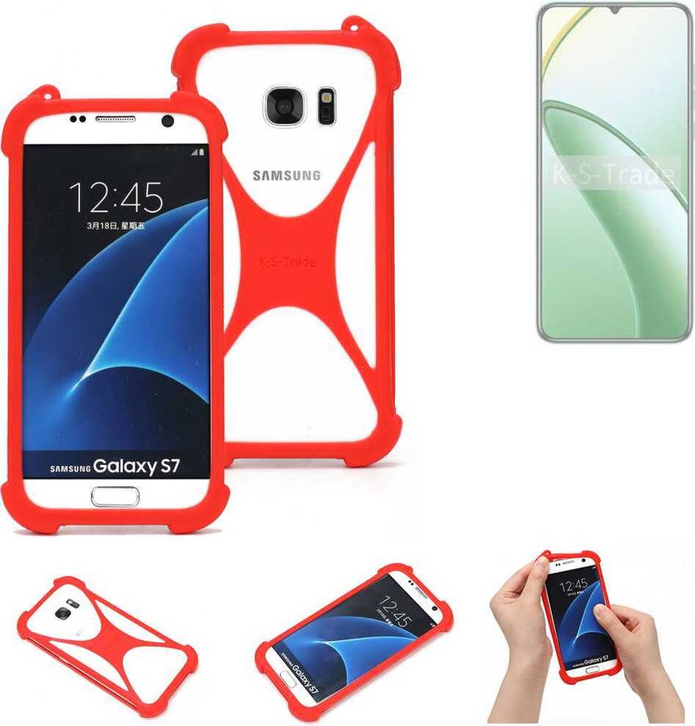 K-S-Trade Handy-Hülle kompatibel mit Oukitel C53 Schutz-Hülle Bumper Silikon Schutz Hülle Cover Case Silikoncase Silikonbumper TPU Softcase