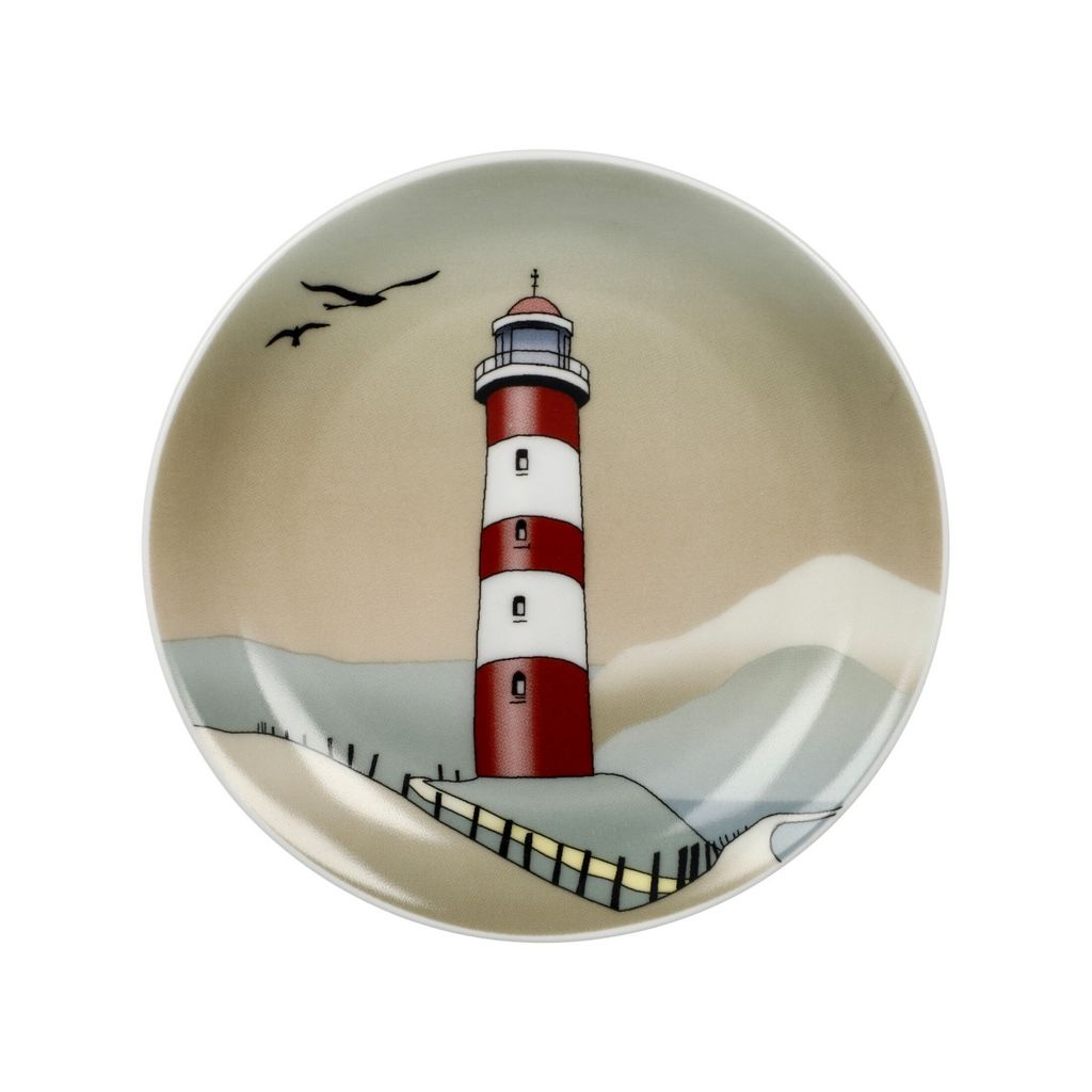 Goebel Miniteller Lighthouse, Dekoteller mit Aufhänger, Scandic Home, Fine Bone China, Bunt, 10 cm, 23101641