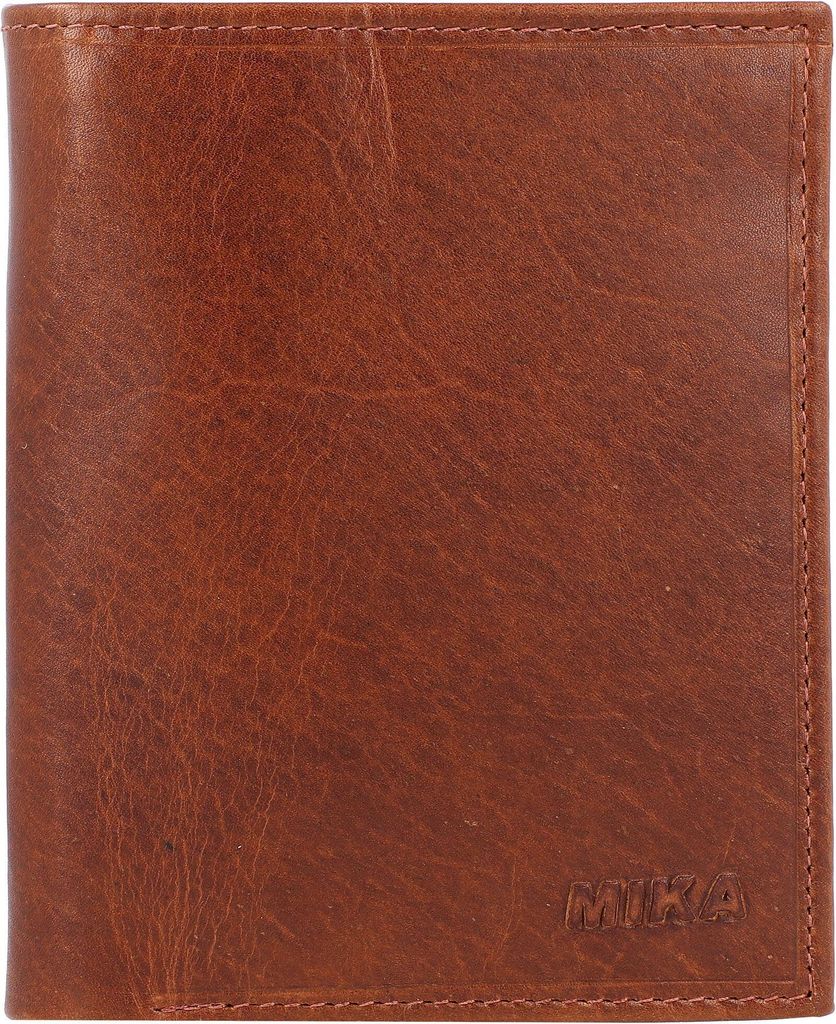 Mika Geldbörse im Hochformat RFID Leder braun ca. 12 x 10 x 2,5 cm 42221