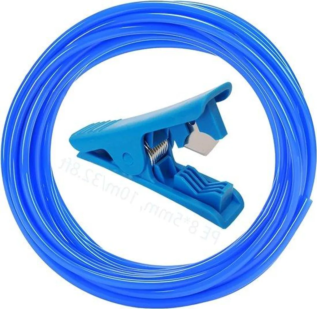 Tuyau pneumatique bleu 10m en PU 8x5mm anti-entortillement souple