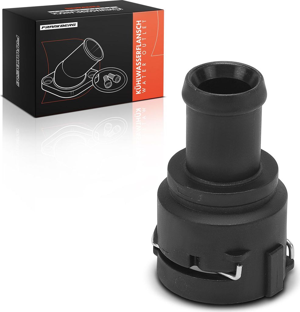Frankberg 1x Kühlmittelflansch Wasserauslass für VW Polo Passat Audi A3 A4 A6 Skoda Fabia III