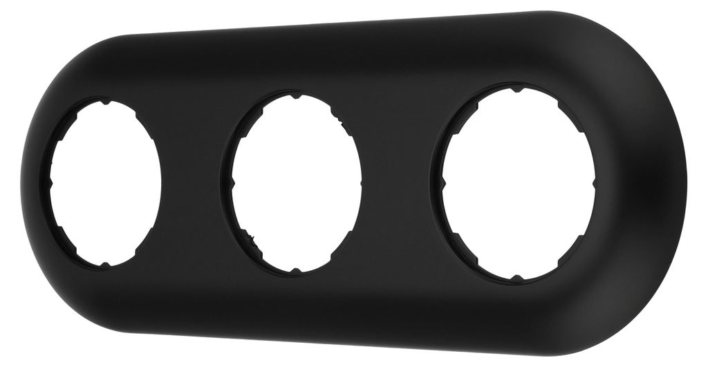 Unterputz Retro Rahmen 3-fach I VX1 schwarz-matt