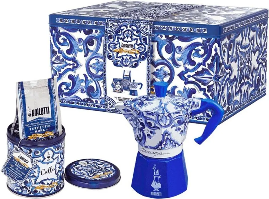 Bialetti Moka Express Blu Mediterraneo 3 Tazze - Icona del Design Italiano