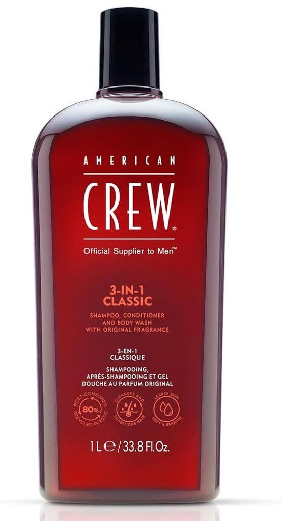 American Crew 3-IN-1, 1000 ml, 3-in-1 Shampoo & Produktbild 