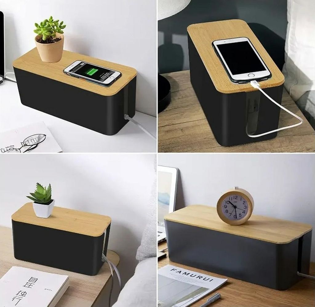 Káblový manažment BLACK BOX+WOOD (30x11x11cm) Obrázok produktu 8