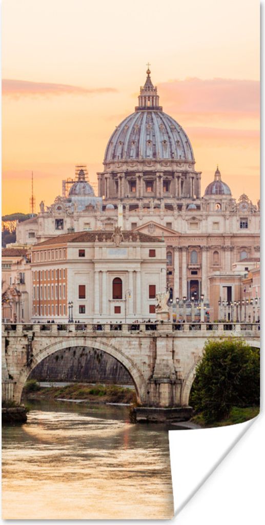 MuchoWow Poster Italien - Skyline - Rom 80x160 cm - Kinderzimmer