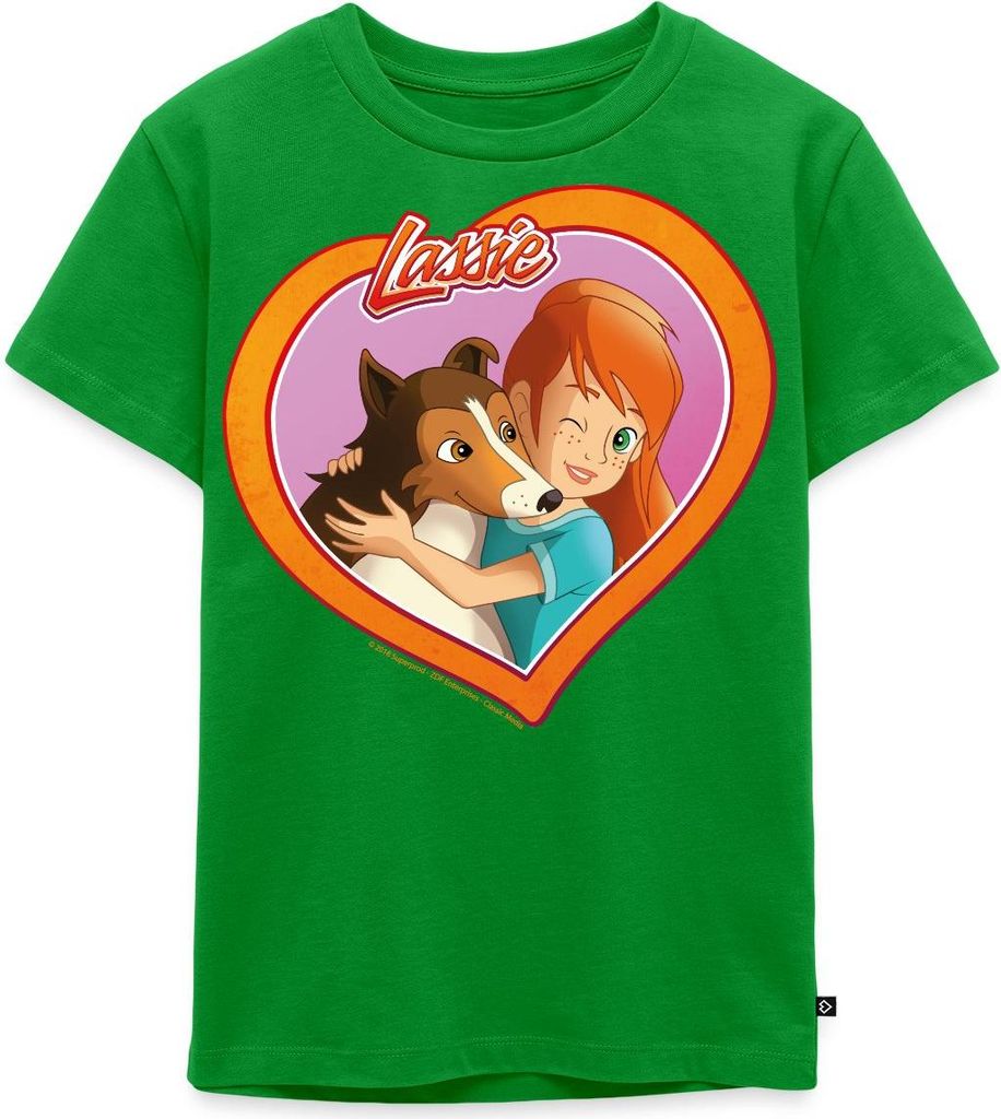 Spreadshirt Lassie Ein Herz Und Eine Seele Kinder Premium T-Shirt, 98/104 (2 Jahre), Grün