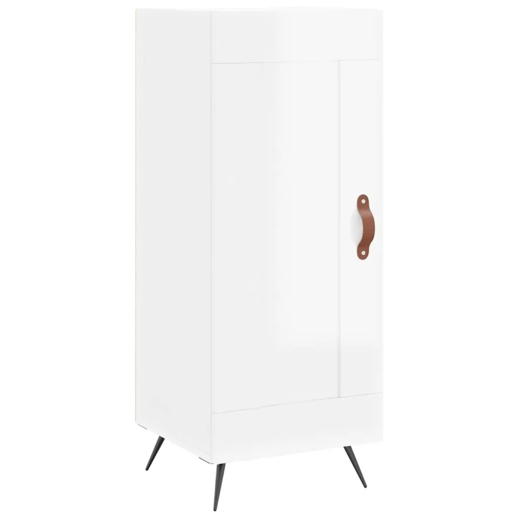 Credenza Bianca Lucida 90cm Mobile Contenitore | Materiale Base Legno