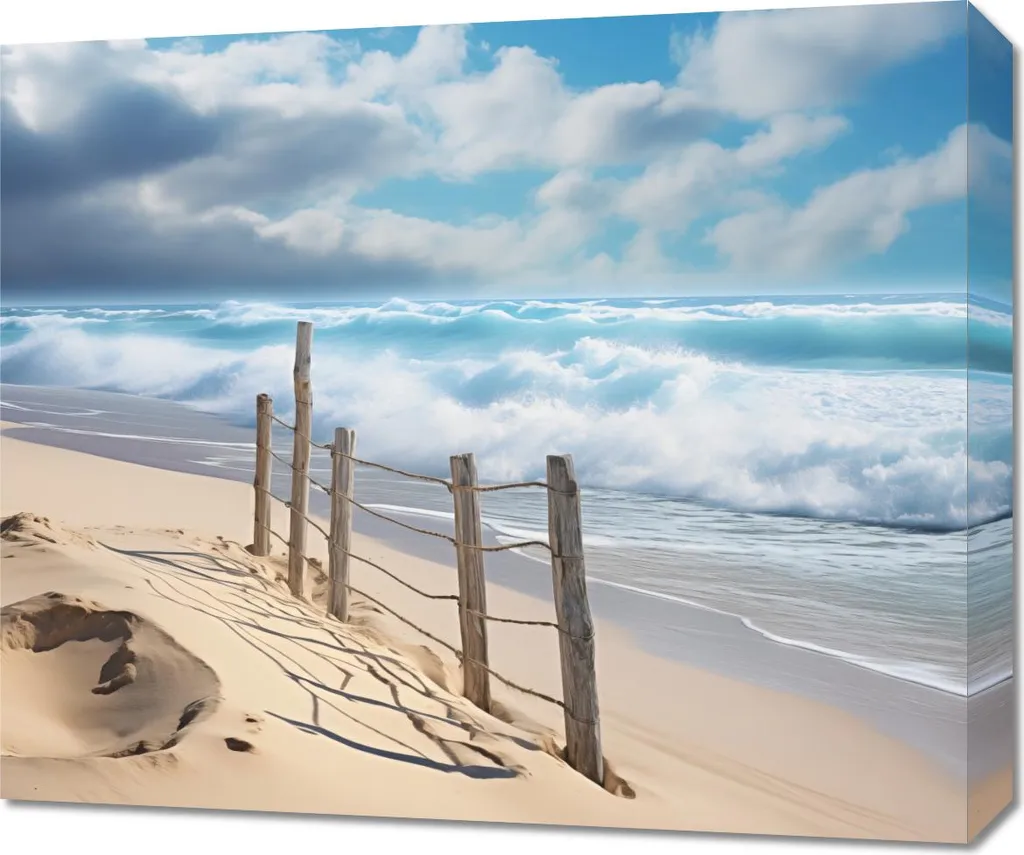 Decorazione Parete Mare 60x50 cm | Quadro Moderno Sussurri Oceano