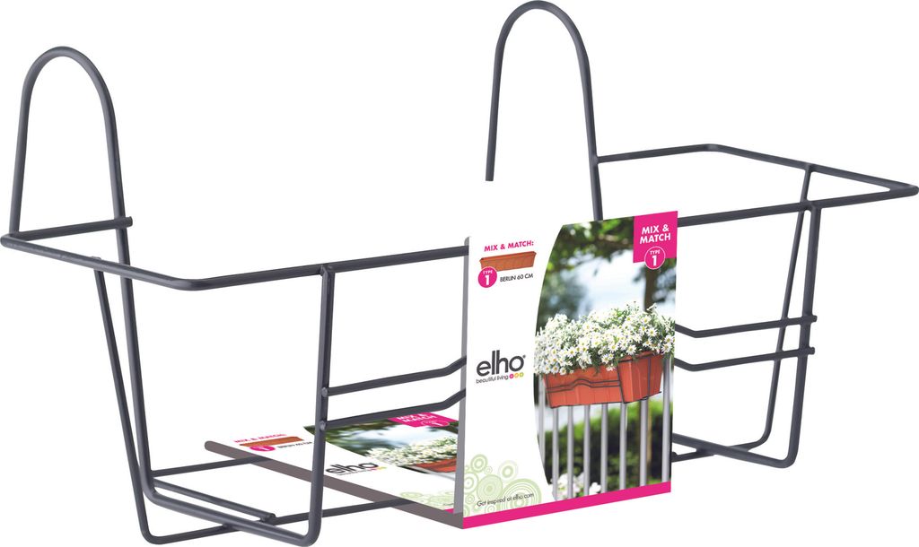 elho green basics Balkonkasten rack 80cm - anthrazit Produktbild 
