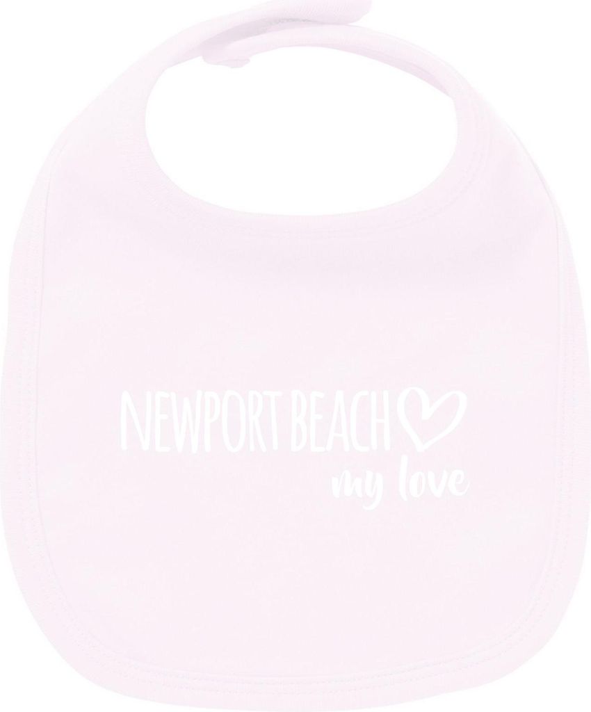 Huuraa Unisex Babylatz Newport Beach my love Geschenk Babypink Baumwolle Newport Beach Mitbringsel