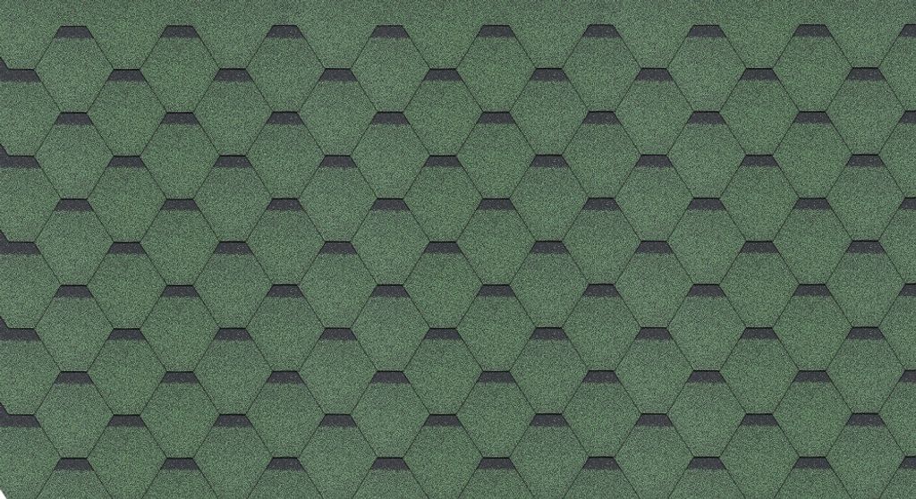 Gonty bitumiczne Hexagonal Rock H-GREEN, zielone bitumiczne Zdjęcie produktu 