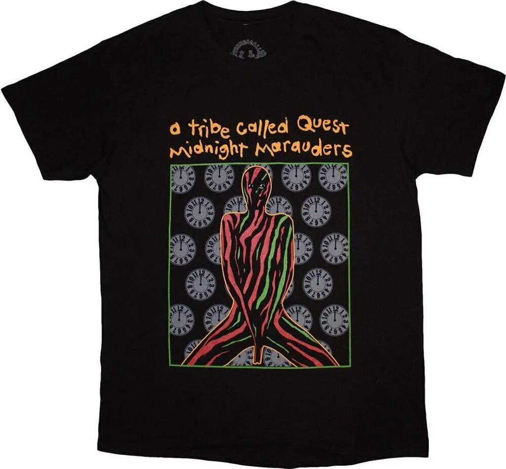 T-shirt Midnight Marauders A Tribe Called Quest Noir M 100% Coton Doux