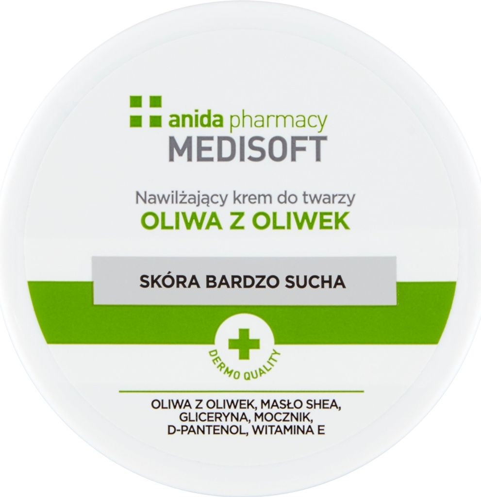 Anida Medisoft Feuchtigkeitscreme mit Olivenöl - Intensive Pflege für Gesicht, 100 ml