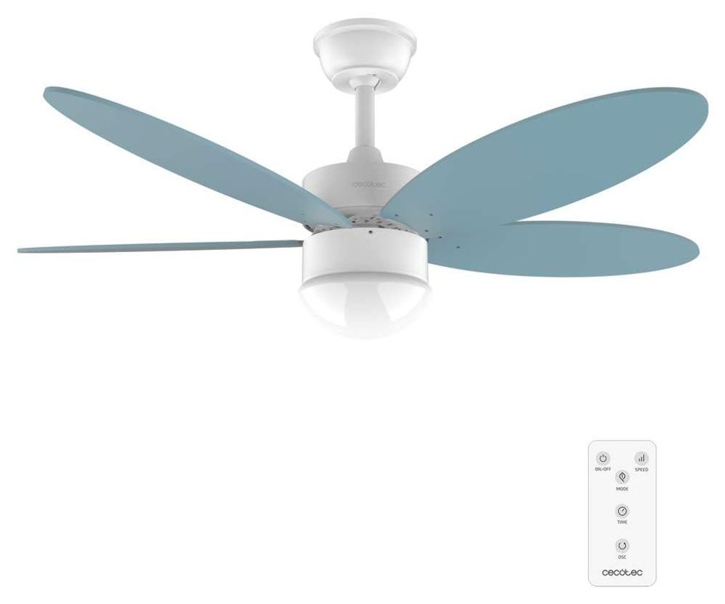40-W-Deckenventilator mit DC-Motor, 42 Zoll, LED-Licht, Fernbedienung, Timer, 6 Geschwindigkeitsstufen und 5 umkehrbaren Flügeln.