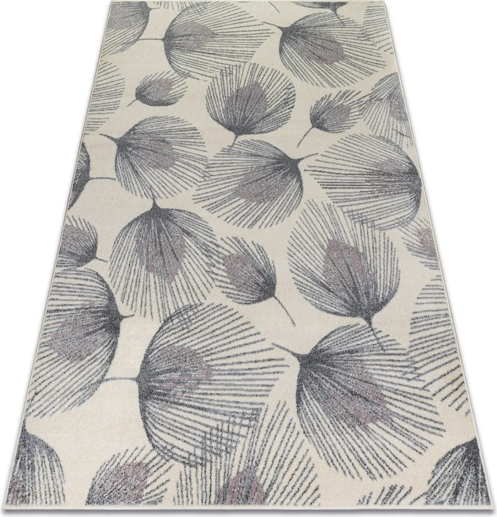 Tapis doux HEOS 78545 crème rose et beige 120x170 cm motif plumes