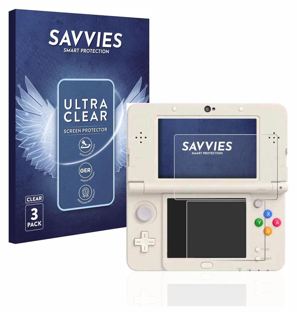 6x Für Nintendo New 3DS Schutzfolie Savvies Displayschutz Produktbild 