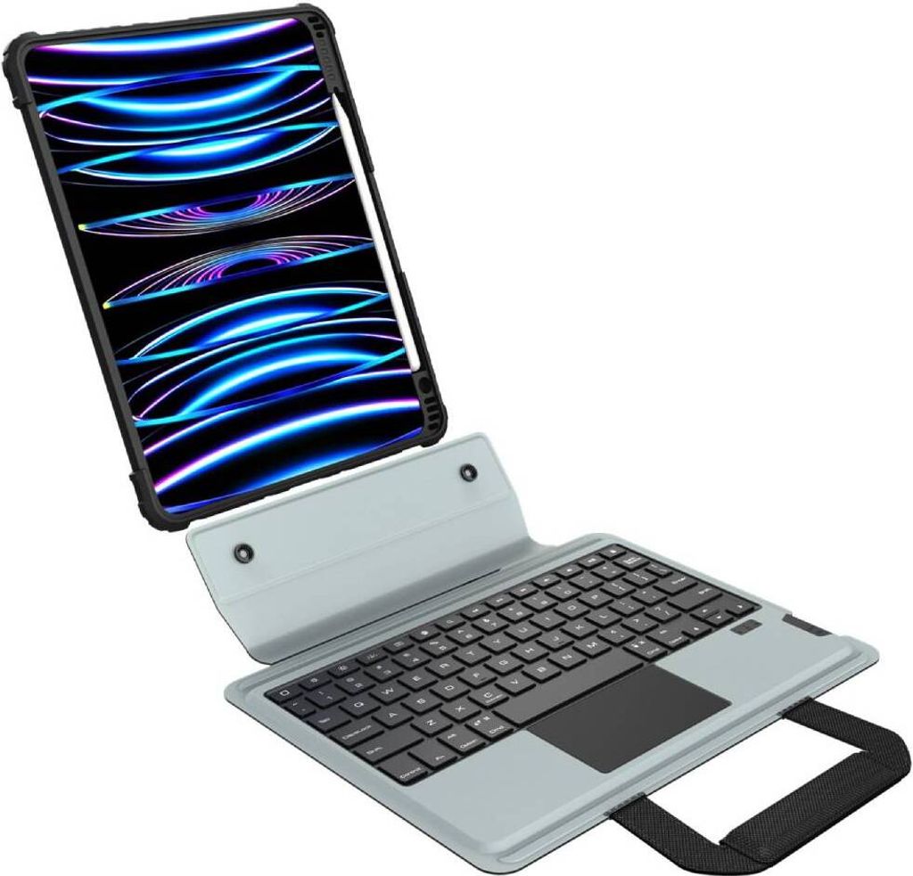 Nillkin, Hintergrundbeleuchtete iPad Pro 12,9" / Air 13" Tastaturhülle Touchpad, Schwarz