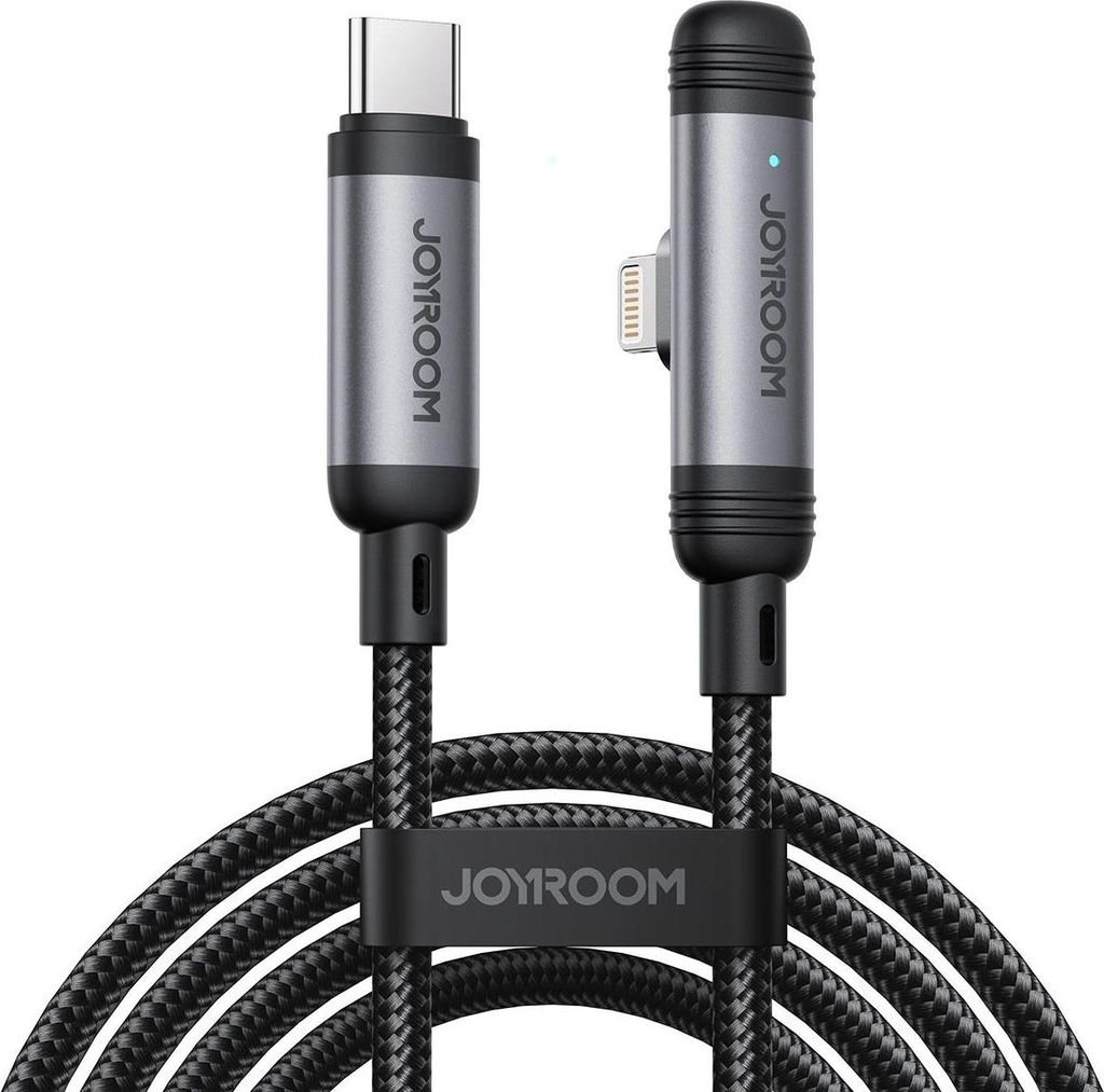 Joyroom USB-C auf Lightning Schnellladekabel, abgewinkelt, 30 W, 1,2 m - Schwarz