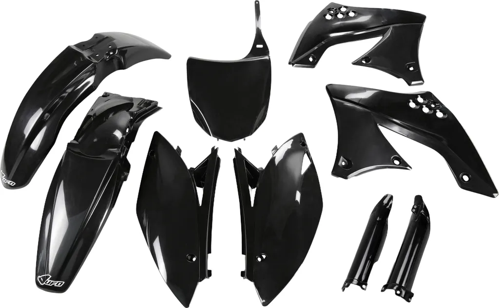 Kit carénage UFO Plast 9 pièces noir pour moto Kawasaki KXF 450 2009-2011