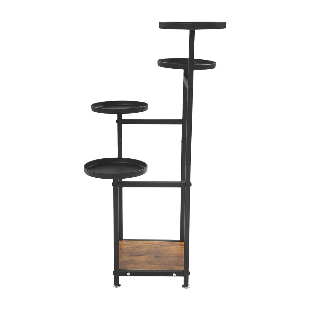 Support plantes noir 5 niveaux métal résistant pour pots de fleurs - 4