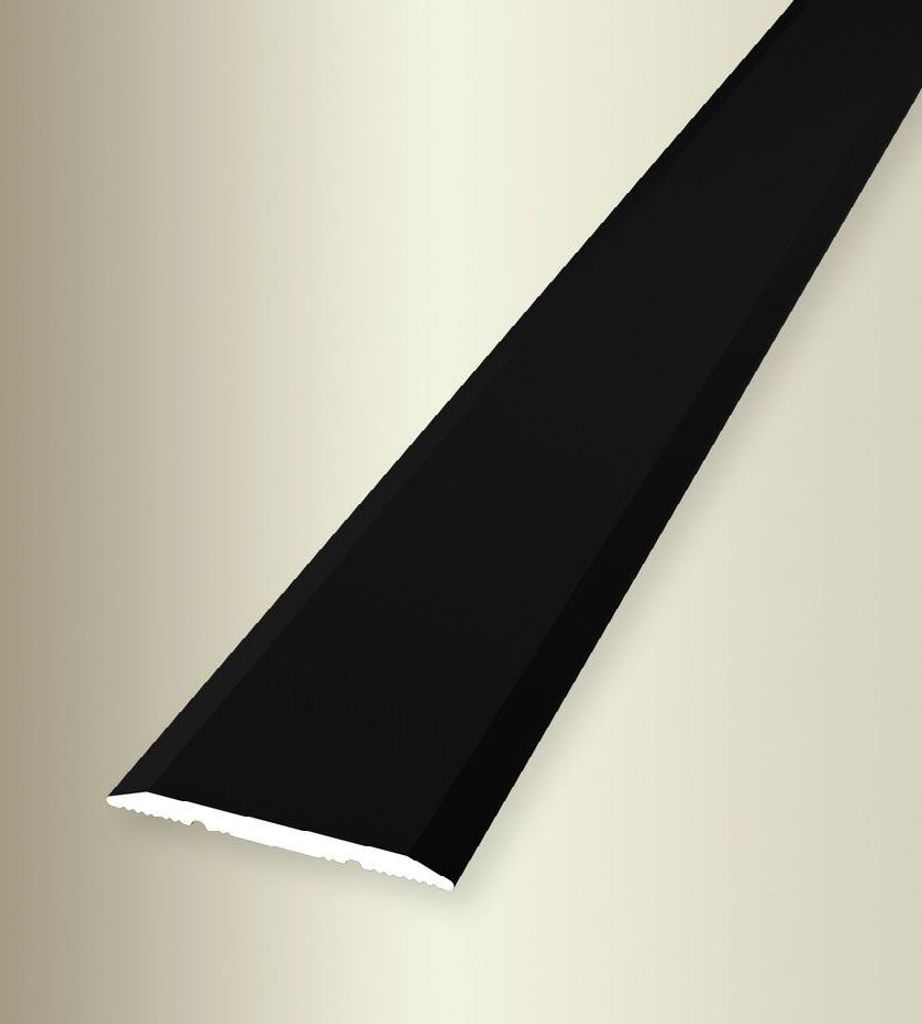 PROVISTON | Übergangs- & Ausgleichsprofil | Aluminium | 25 x 1000 mm | Schwarz | Bodenprofil | Metallprofil | Übergangsschiene