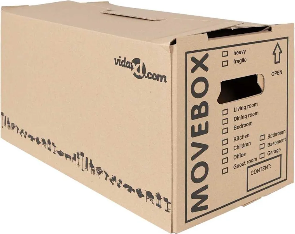Lot de 20 Cartons de Déménagement 59x31,5x31,5 cm en Matière Naturelle