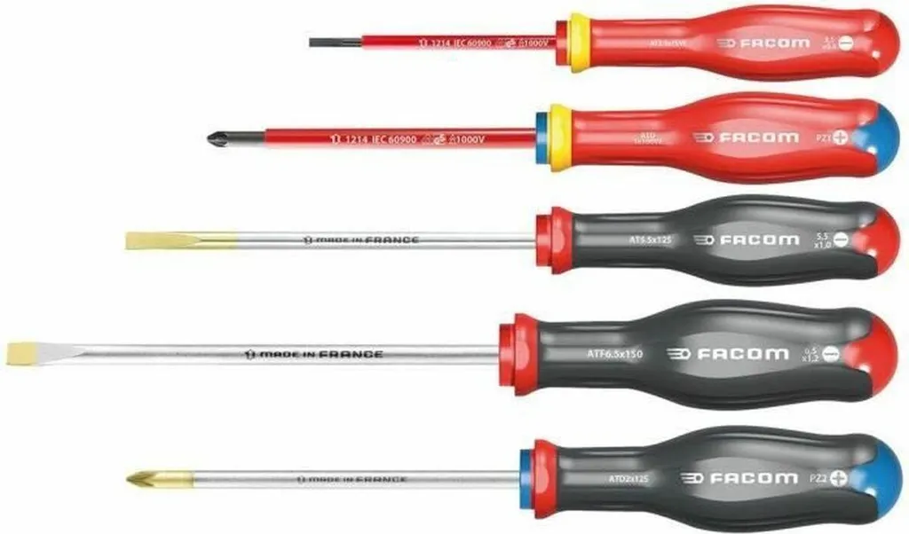 Kit Cacciaviti Facom Elettricista 5 Pezzi AT.J5VEPB - Edizione Protwist