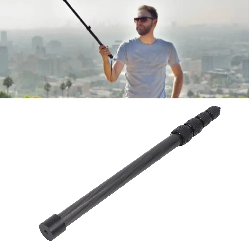 Monopode de poche 155cm à 5 sections avec filetage 1/4 pour reflex