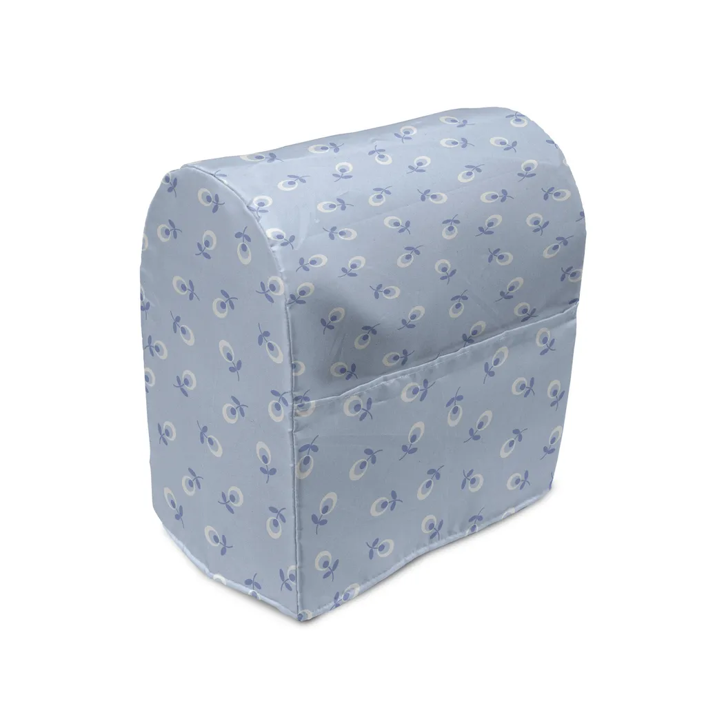 Housse pour mixeur ABAKUHAUS à fleurs rétro bleu violet, 36x39x24 cm