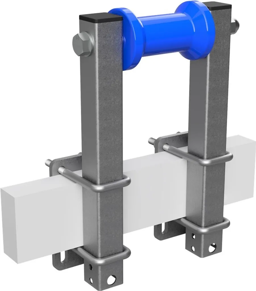 Supporto Chiglia Rimorchio Barca SUPROD | Rullo Poliuretano 125mm