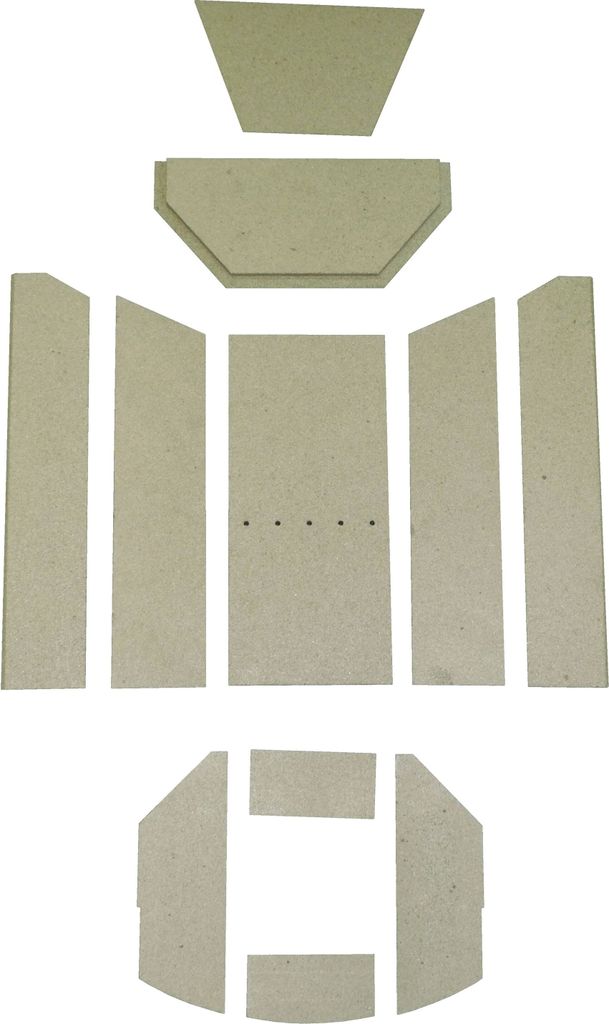 Feuerraumauskleidung A passend für Oranier Pori 5 Kaminofen Ersatzteil Brennraum