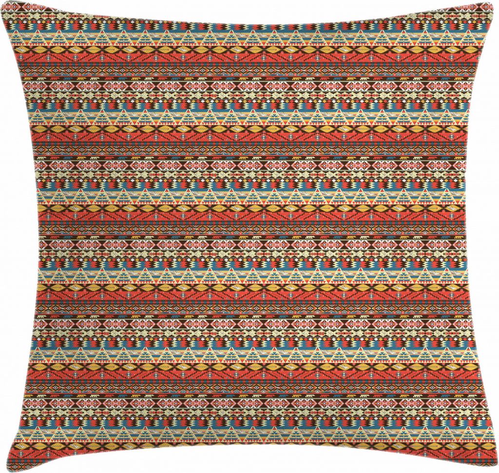 ABAKUHAUS Bunt Kissenbezug, Aztec Vögel Arrows, Wasser und Schmutz resistent Stoff Digital Druck Für den Innen oder Außen Bereich, 60 x 60 cm, M...