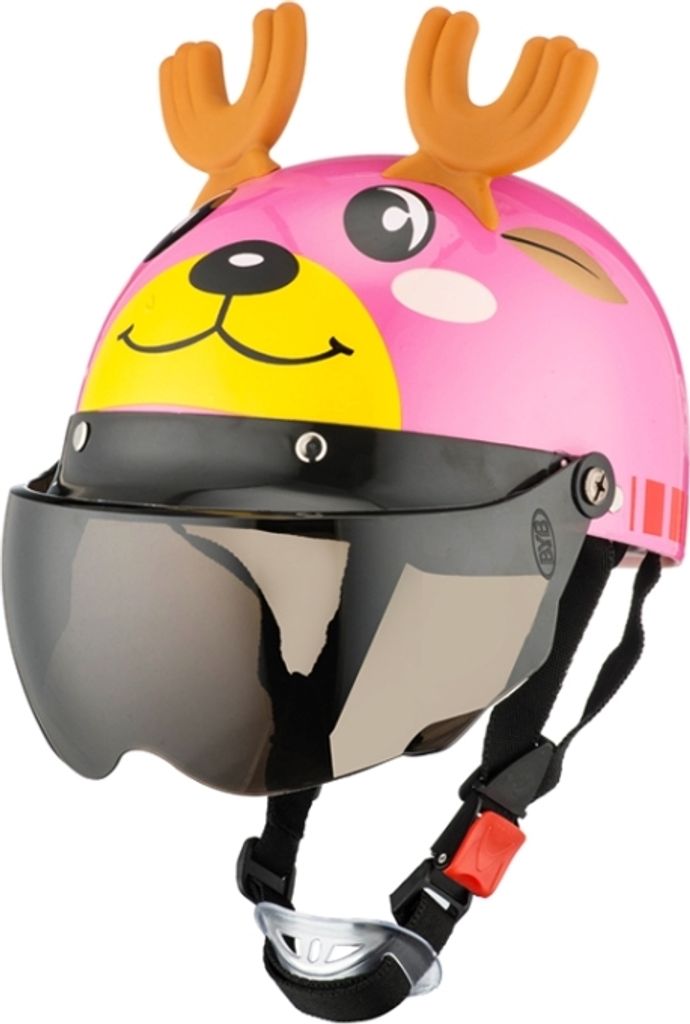 BYB 810 Kinder Cartoon Elektro Motorrad Helm, Produktbild 