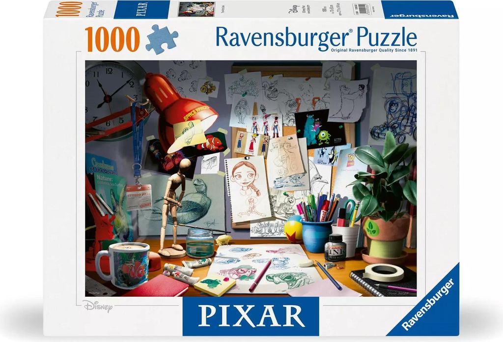 RAVENSBURGER Puzzle Disney Pixar: Stů l umě lce 1000 dílků