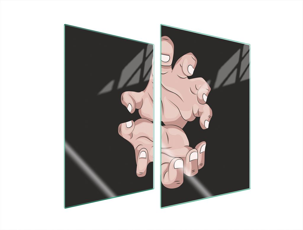 Glasschutzplatte Für Küche 2X35X52 Hände