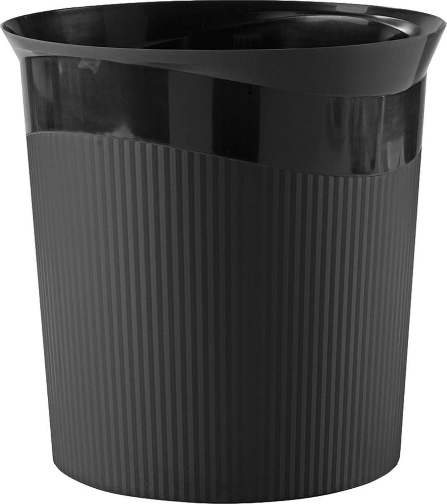 Han - Paper Bin Han Re -Loop 13L Round Black | 1 Stück | 6 Stück