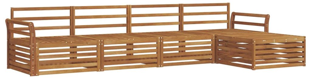 vidaXL Outdoor-Sofagarnitur 5 pcs Natur Massivholz Akazie