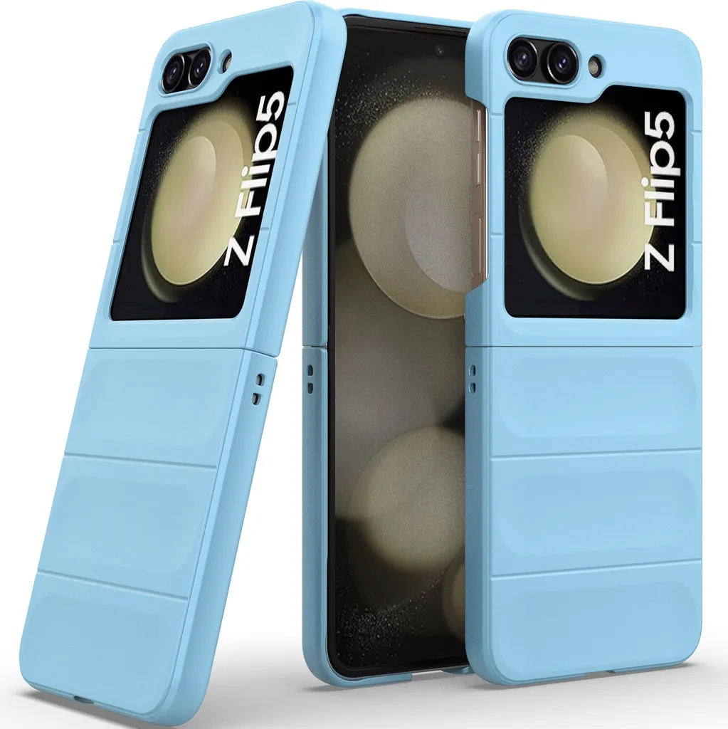 Cover Samsung Galaxy Z Flip 5 Rigida Blu Opaca - Protezione Slim