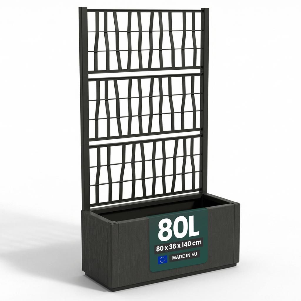 XL Gartenspalier 'Ethica' mit Pflanzkübel Breit 80x36x140 Produktbild 