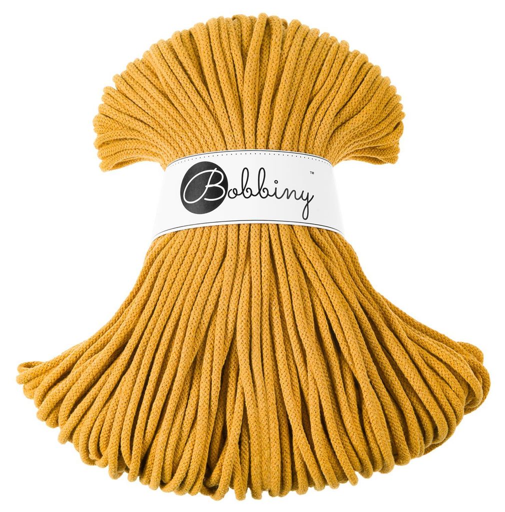 Bobbiny Premium 5 mm 100 m Mustard Schnur