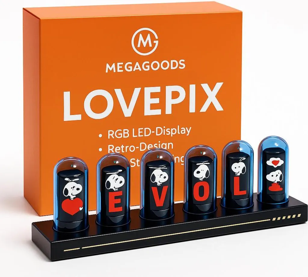 Horloge Nixie Tube RGB Connectée : Écrans IPS Personnalisables et Style DIY