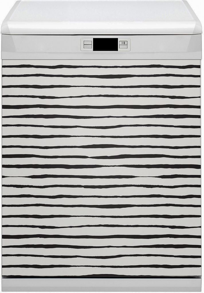 Magnetmatte Geschirrspüle Abwaschbar Küche Magnete Nachbildung 60x80 cm - Schwarze Linien