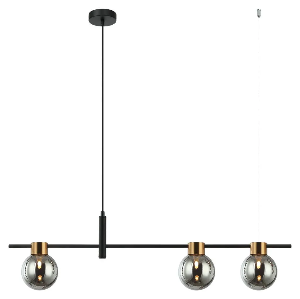 Luminaire Suspension 3 Lampes BLETTER Style Industriel Chic Noir